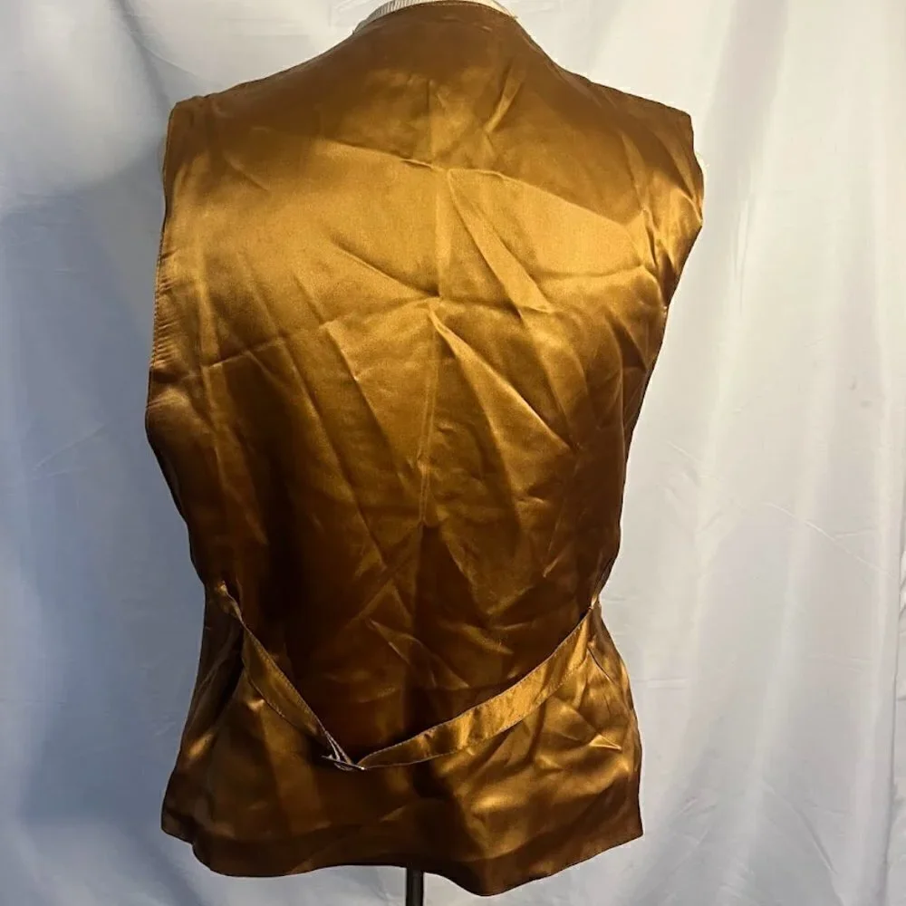 Etosha Women's Vintage Embroidered Brown Suede Vest - Picture 4 of 9
